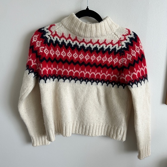 & Daughter - Wool Ferile Print Sweater - Made in Britain & Ireland - Picture 3 of 5